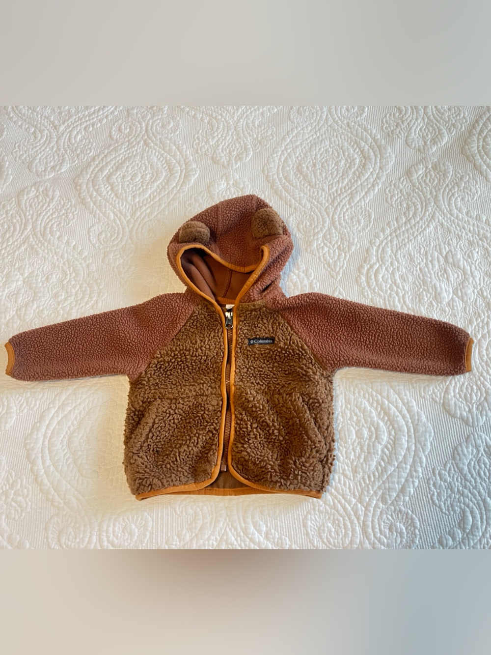 Columbia Fleece Jacket Bear Springs Sherpa Full Zip 6-12 Months Teddy